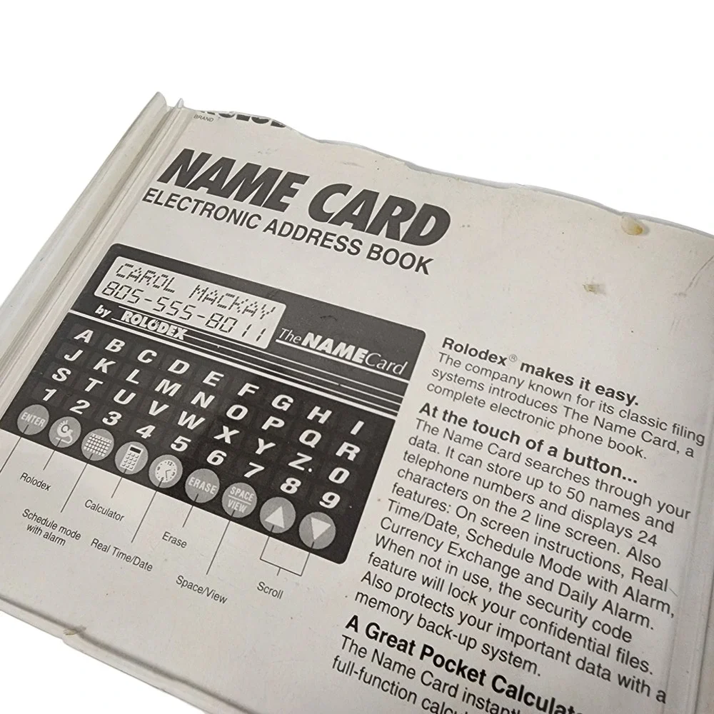 Rolodex Name Card Electronic Address Book RNA2 Stores 50 Names‎ Numbers